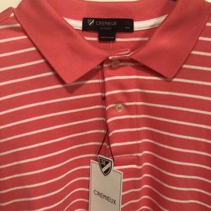 Coral Striped Daniel Cremieux Polo XXL